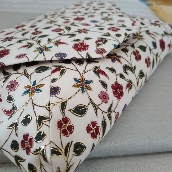 笹蔓手金更紗　数寄屋袋　京都　鈴木時代裂研究所　謹製　新品未使用品