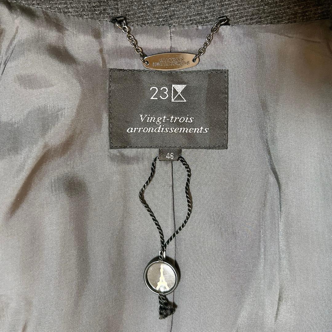 23区 Pコート ピーコート アンゴラ 大きいサイズ 46 2XL 3XL