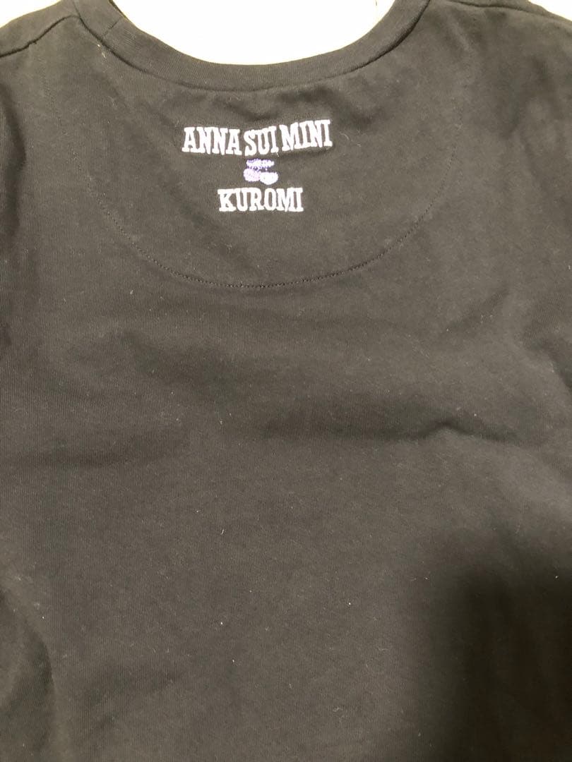 アナスイ黒Tシャツと紫チェックスカートセット