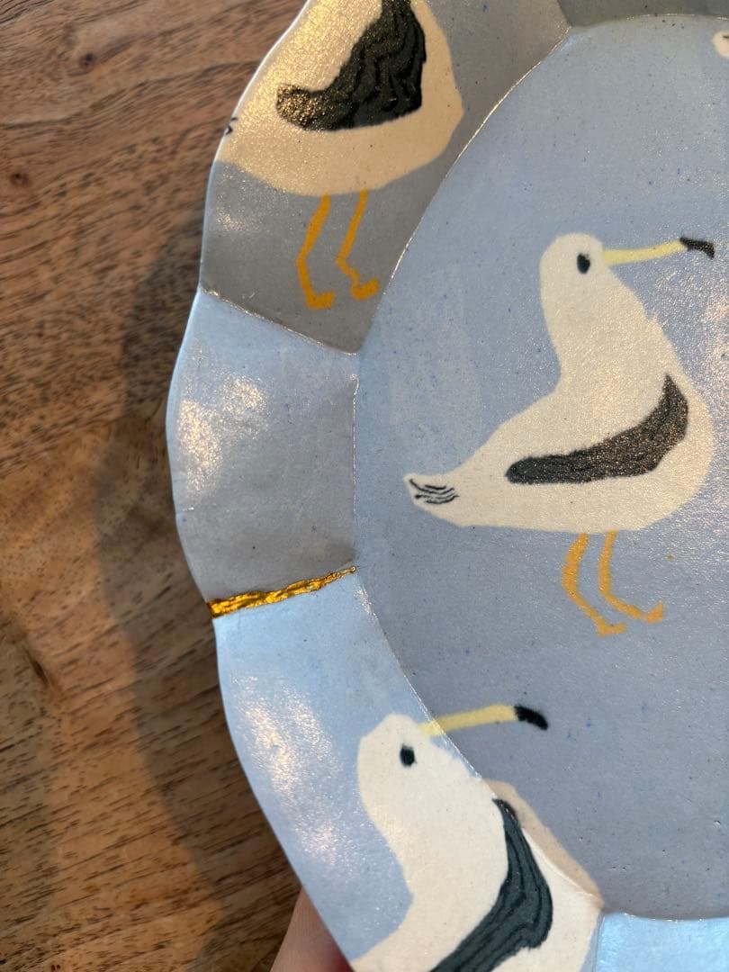 高橋由紀子　信楽焼き　プレート