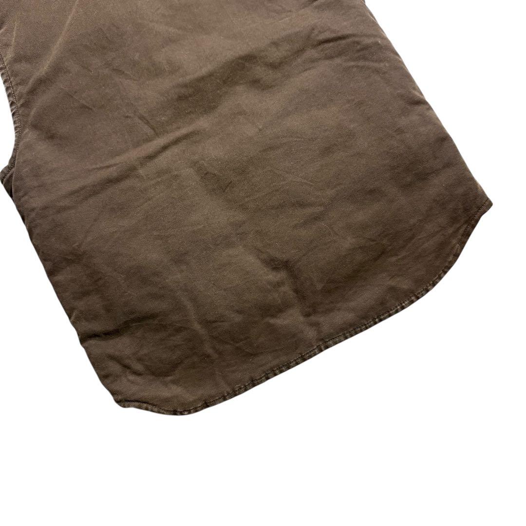 カーハート 04年製 USA製 ビンテージ ダークブラウン ダックベスト 古着