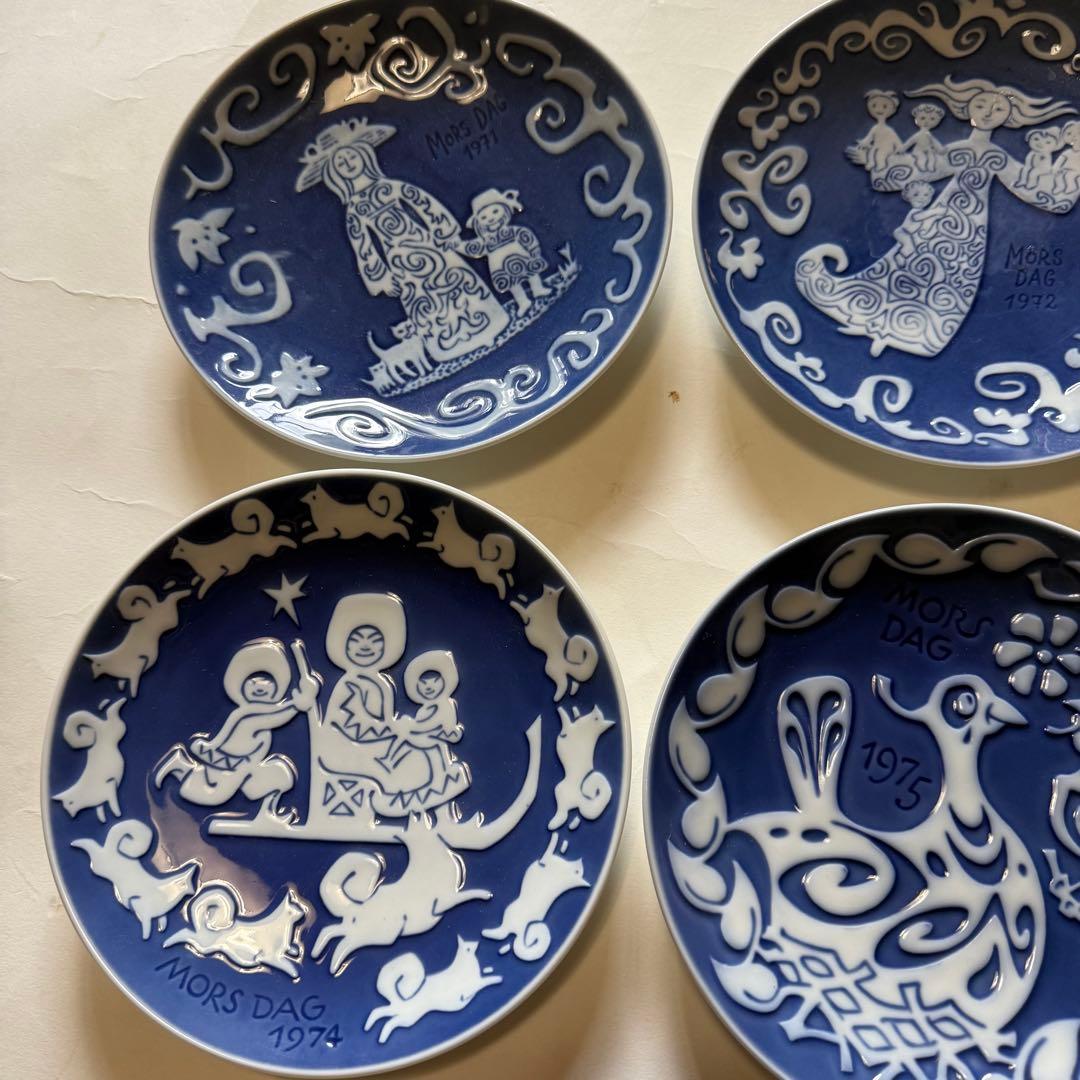 ロイヤルコペンハーゲン マザーズ プレート1971~1975,77 　６枚セット