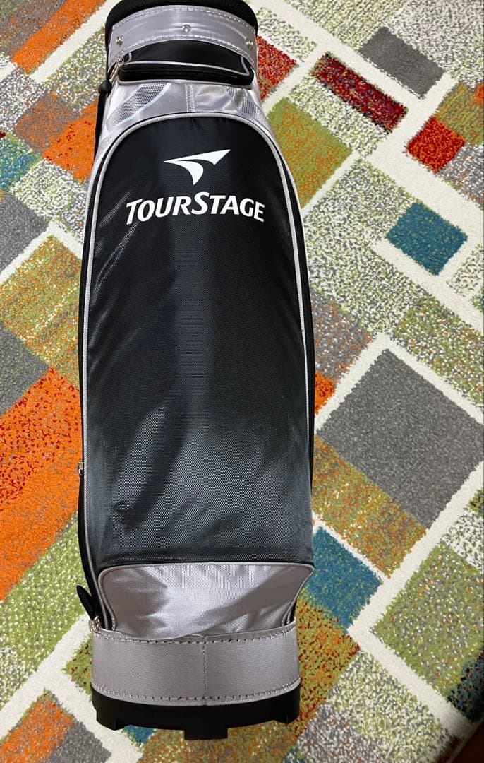 3日間限定値下げ TOURSTAGE キャディバッグ シルバー/ブラック