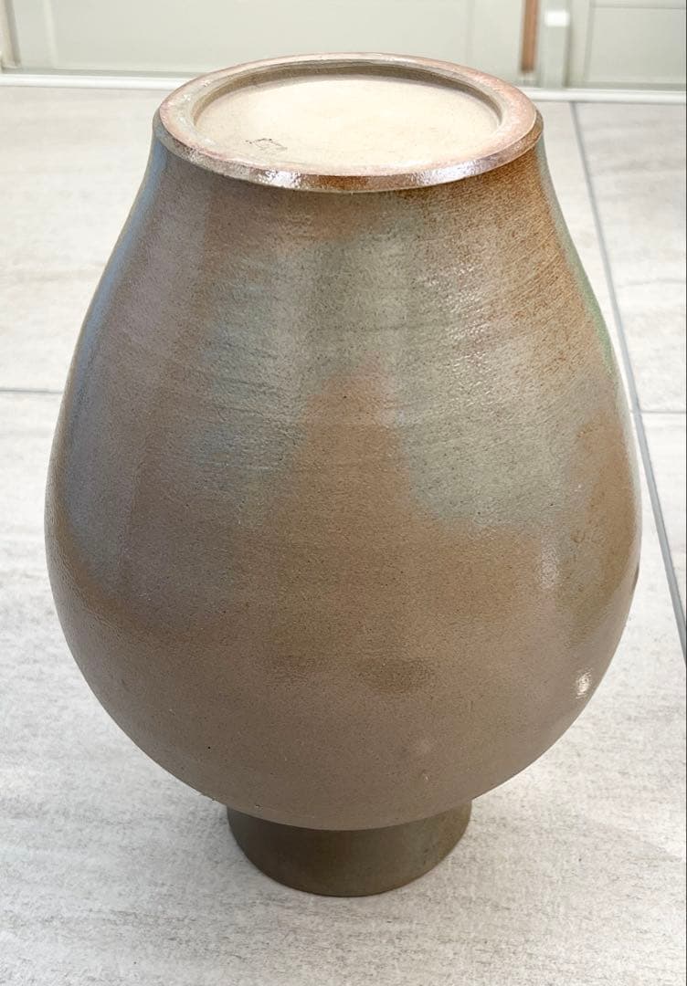 備前焼 壺 未使用品 裏刻印あり 高さ約32cm 茶道具 骨董品 陶芸 和陶器