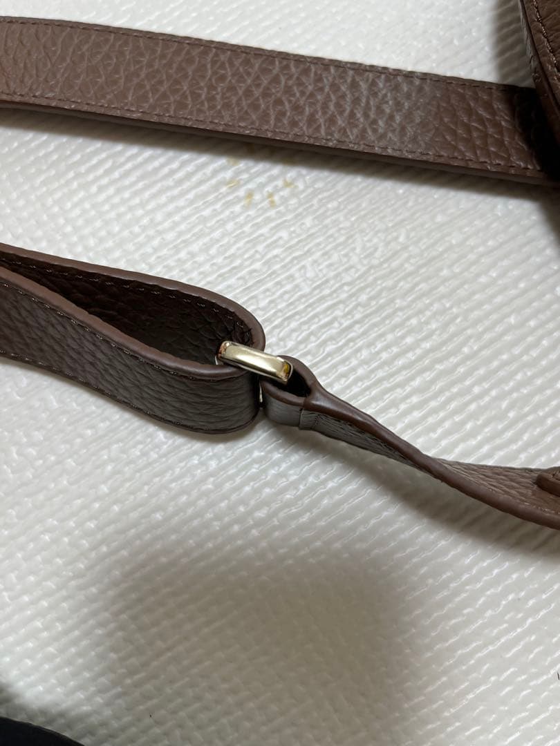 FURLA ブラウンレザーショルダーバッグ 保存袋付き