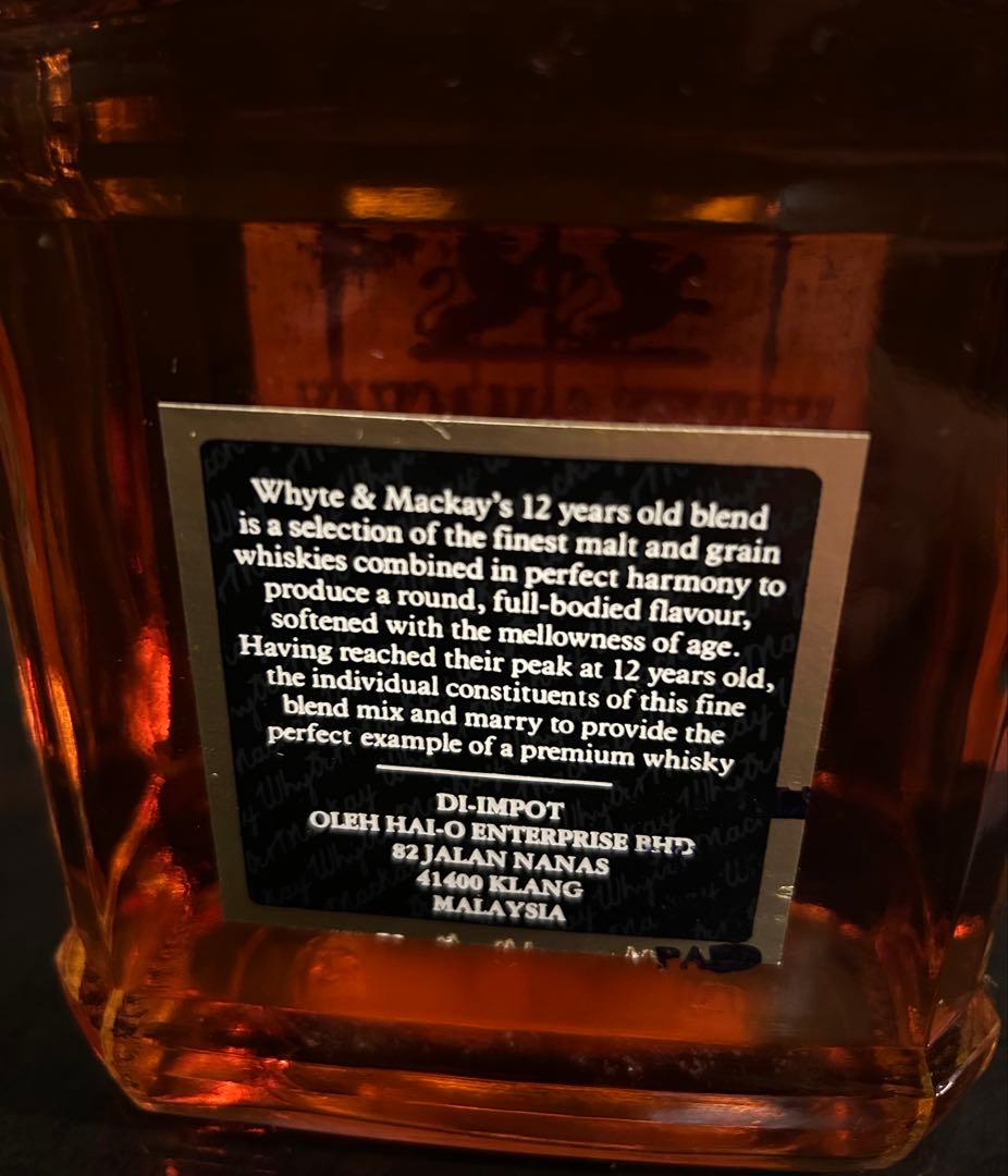 ウイスキー WHYTE & MACKAY 12 YEARS OLD 1L