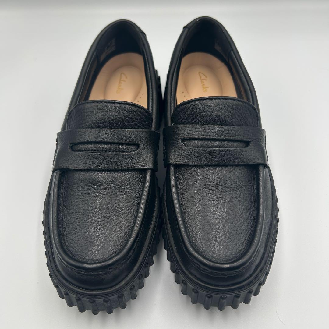 ☆極美品☆【Clarks】ローファー トーヒルペニー 厚底 ブラック 23cm