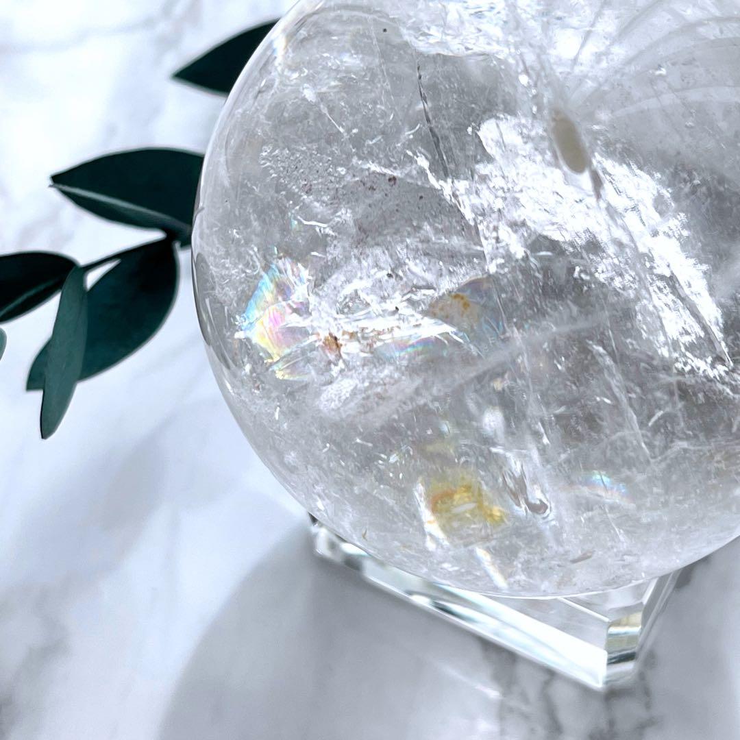 レインボー&ライモナイト✨ブラジル産天然水晶スフィア