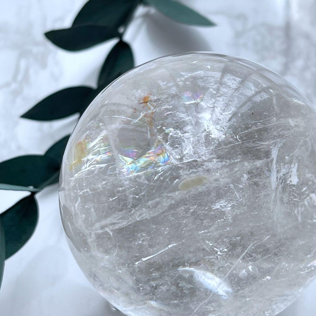 レインボー&ライモナイト✨ブラジル産天然水晶スフィア