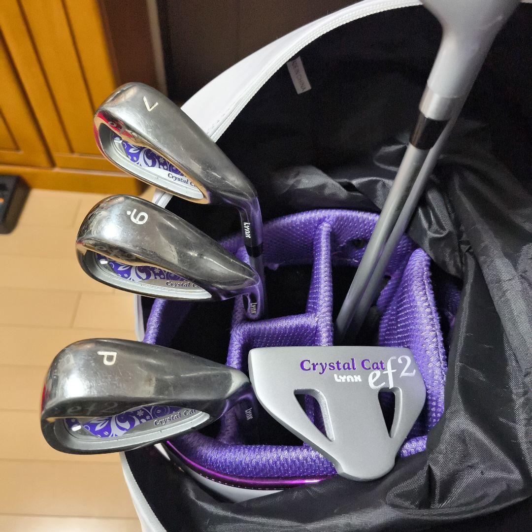 リンクス クリスタルキャット レディース ゴルフ6本セット キャリーバッグ付
