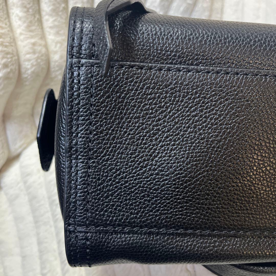 デ*ス様 黒いレザーショルダーバッグ