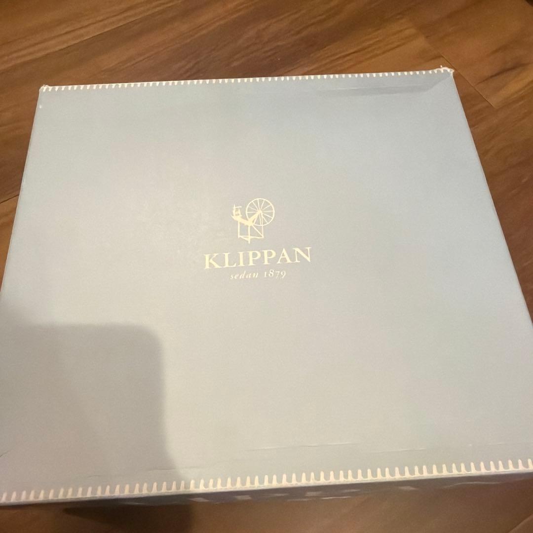 KLIPPAN グレー バタフライ柄 ブランケット