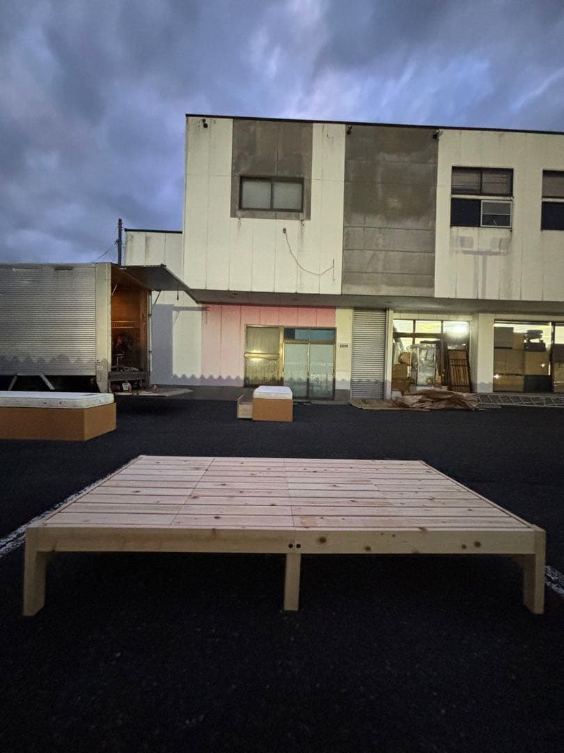 国産ひのき天然木すのこシングルベッド 棚なし