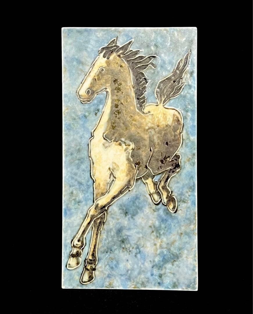Meissenマイセン/※極稀少1級品陶板 馬 ホース マットグラズーワ