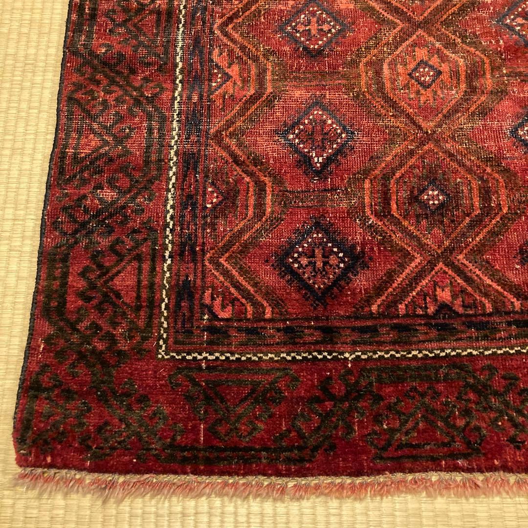 Ku！ビンテージvintageトライバルラグ ★職人の手仕事 ★トルクメン