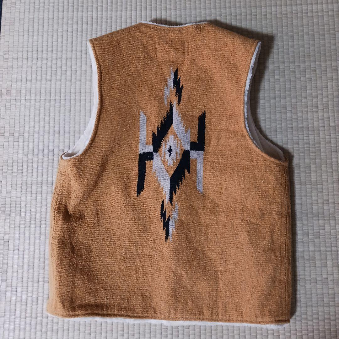 INDIAN MOTOCYCLE　ネイティブ柄　裏ボア　チマヨベスト　40 黄色