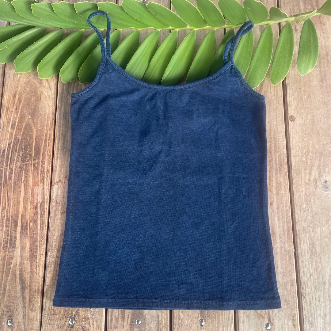 大人気定番✨ヘンプコットン　カップイン キャミソール【藍染】単色　パヤカ　等