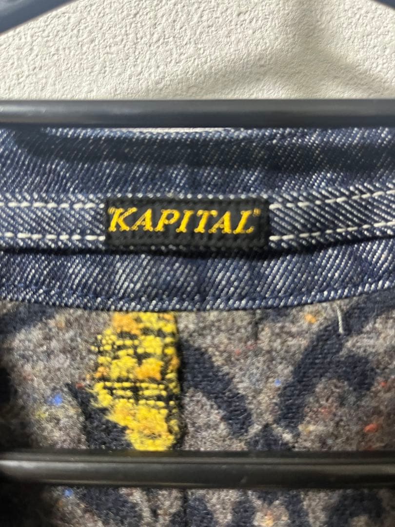 KAPITAL デニム ワークベスト　ライニング付き