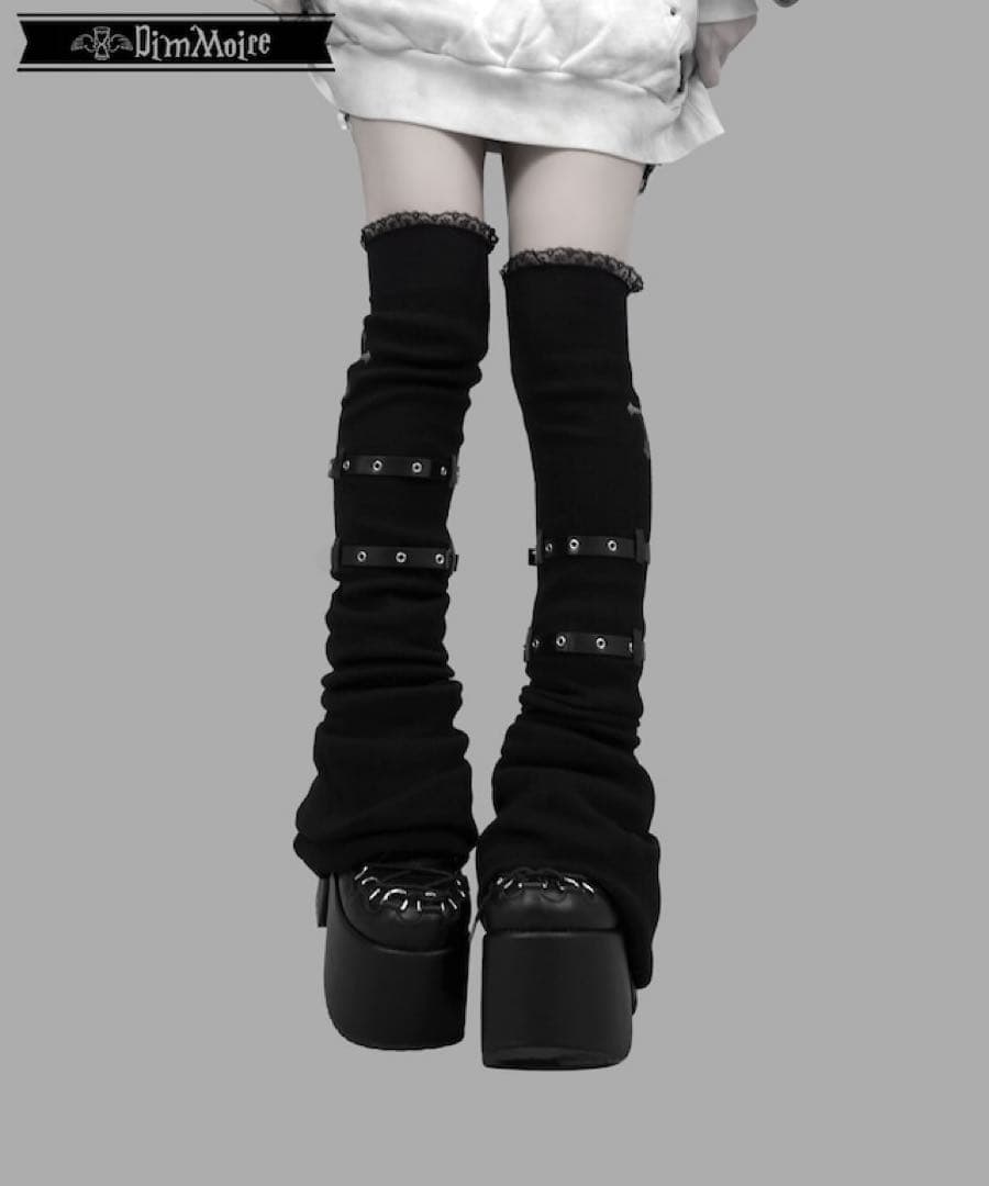 DimMoire 十字の誓いニーハイウォーマー【Black】