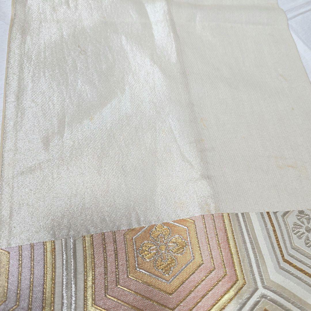 専用です【トールサイズ】クリーム色絞り訪問着と袋帯・帯揚げ帯締めの4点フルセット