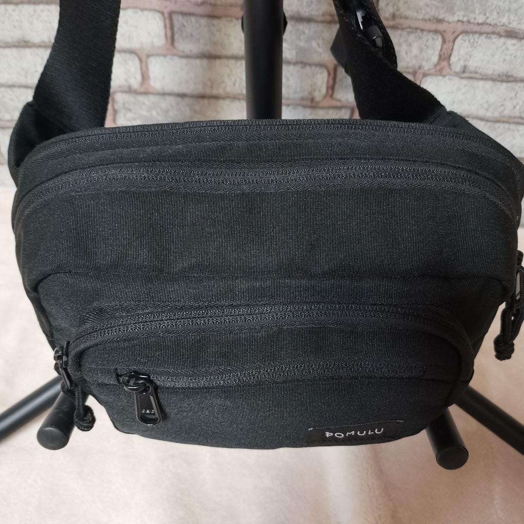 POMULU ポムル ヒップシート ウエストバッグ ボディバッグ 黒色