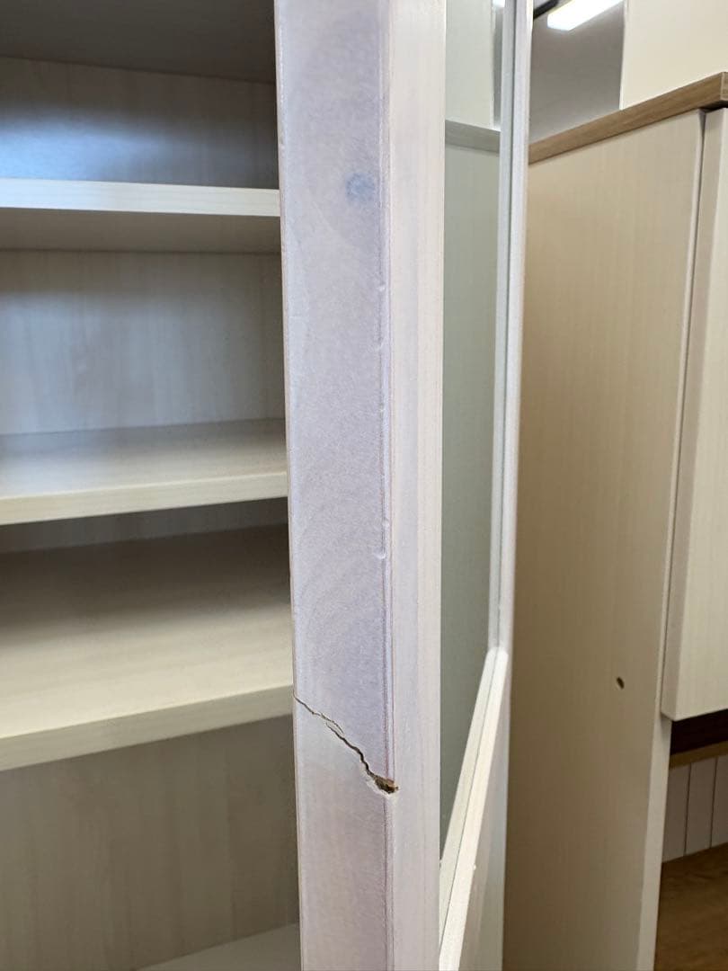 M084　スリム食器棚　食器棚　カップボード　上下分割可能　幅800mm