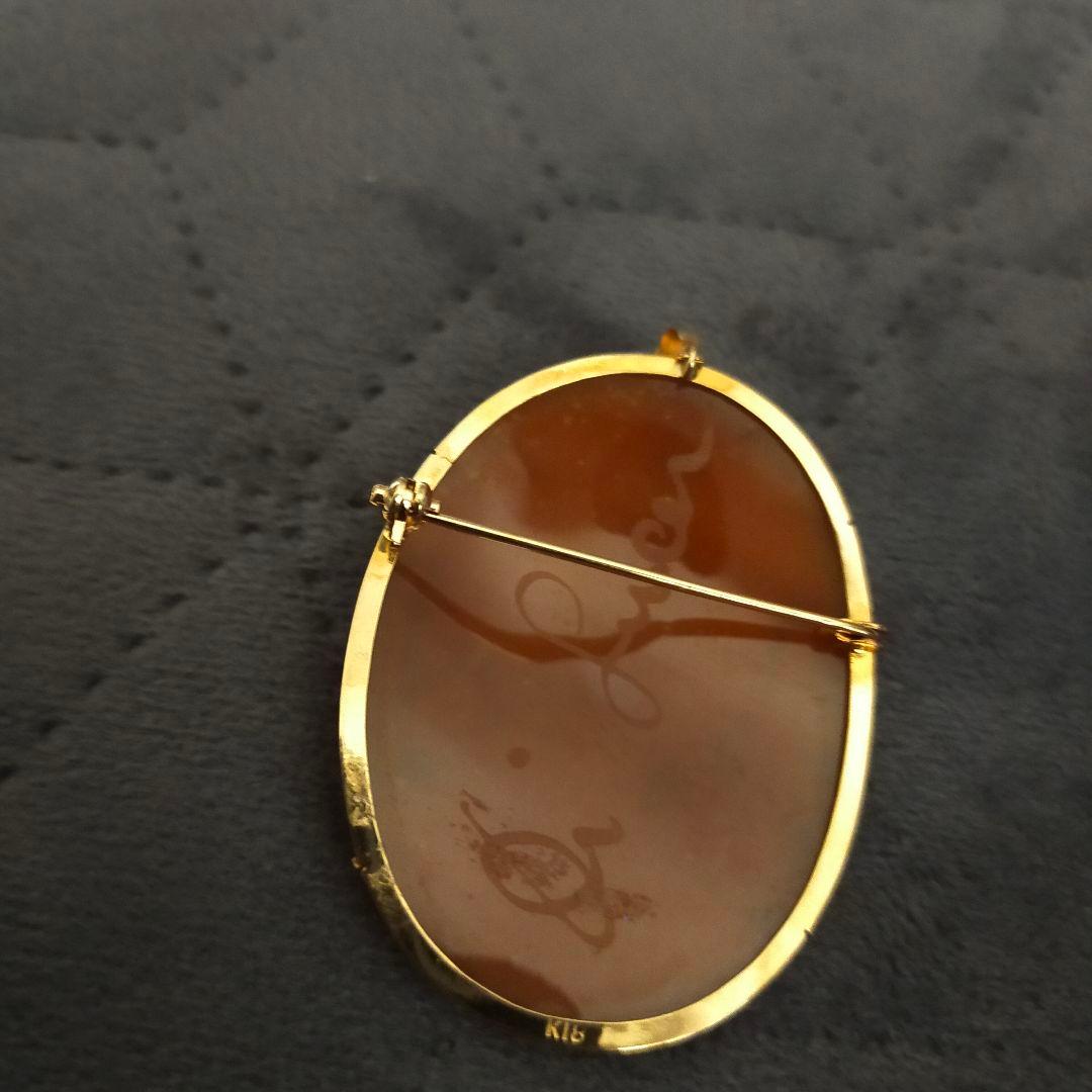 18K カメオブローチペンダント