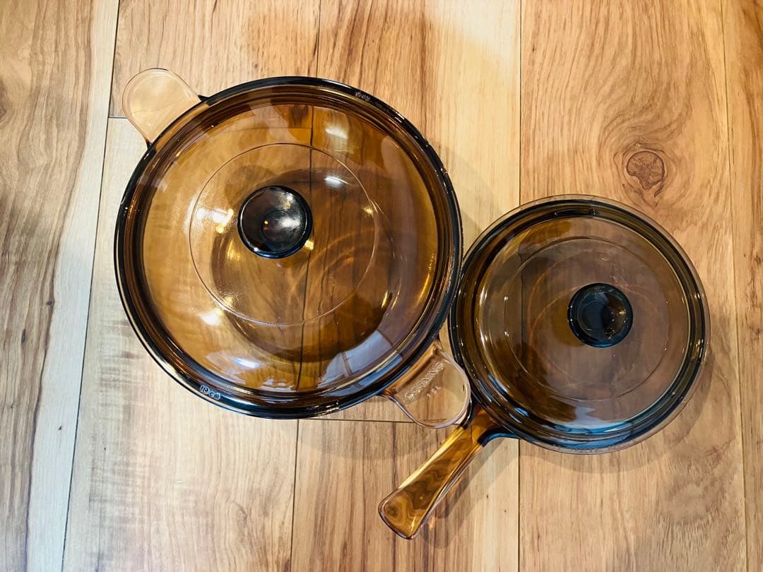 コーニング ビジョン ガラス鍋 2点セット 18cm両手鍋 12cm片手鍋