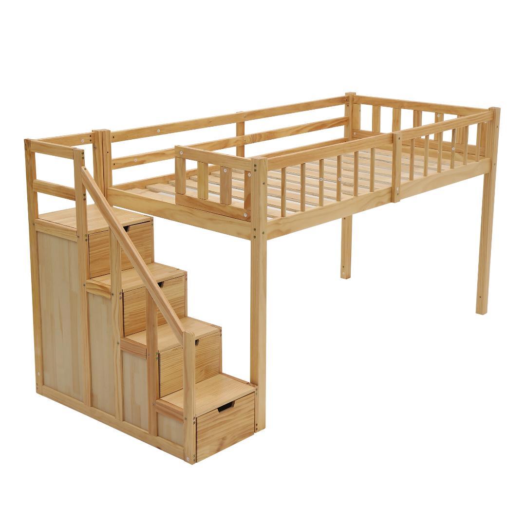 ロフトベッド木製ベッドロフトシステムベッド子供ベッドシングル子供部屋