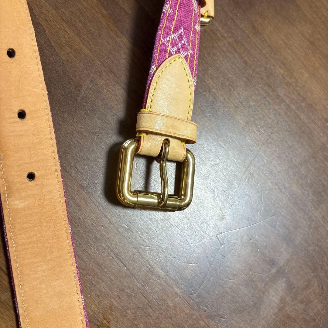 LOUIS VUITTON ルイ ヴィトン モノグラム デニム ベルト ピンク