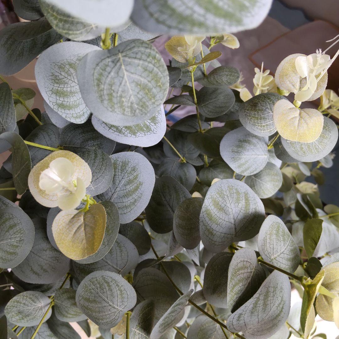 ユーカリの木130cm タイプ！銀丸葉 ！ 大型フェイクプランツ！ 未使用！