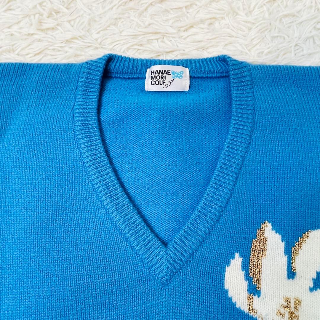 ハナエモリ HANAE MORI GOLF ウール100% ニット L 美品