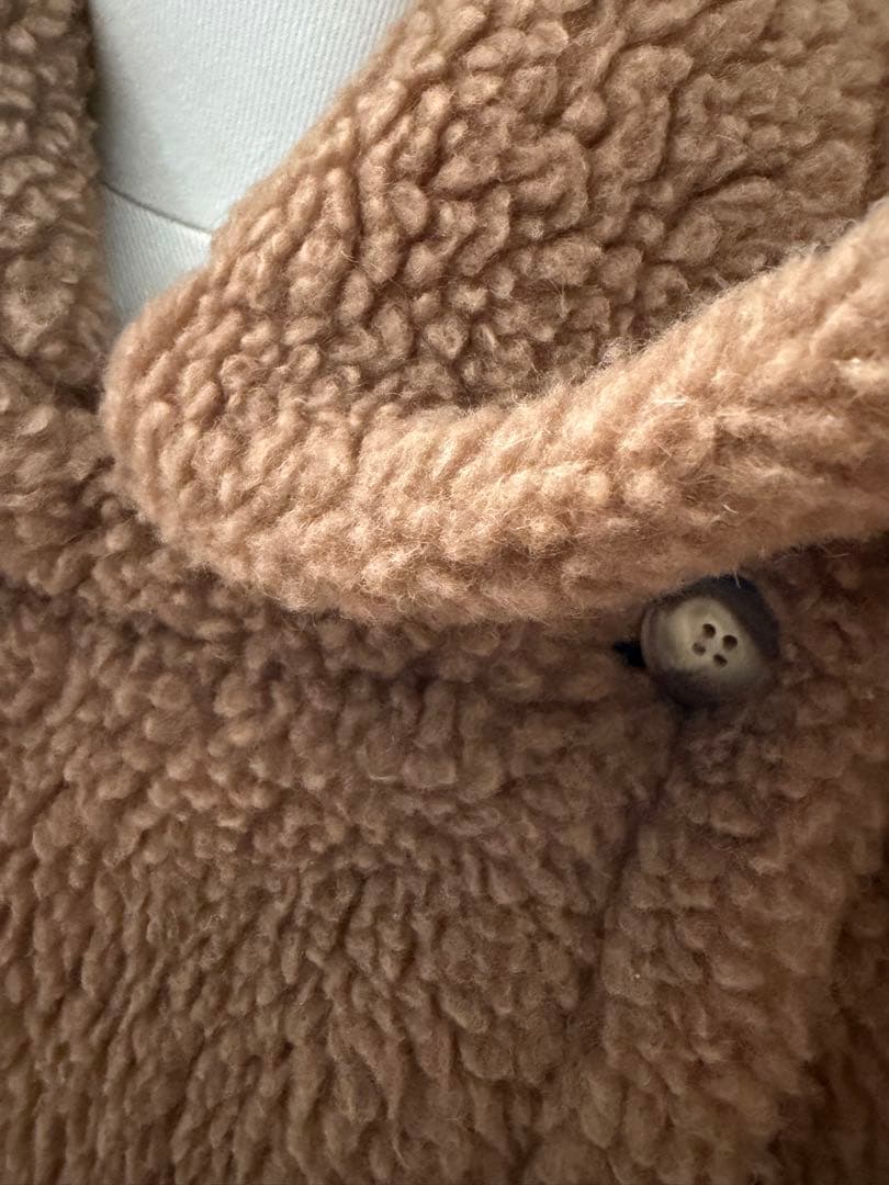 MaxMara テディベア　キャメル　ポンチョ　ケープ　コート