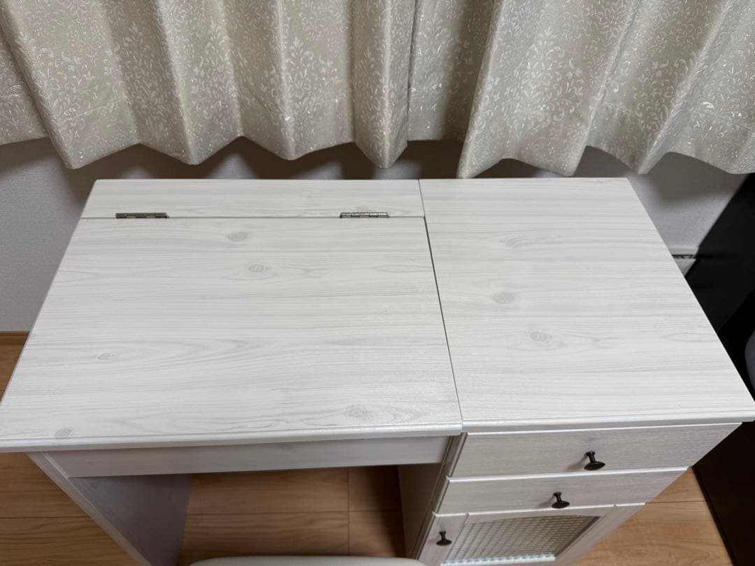 超美品❗️化粧台、ホワイト木製ドレッサー・鏡台