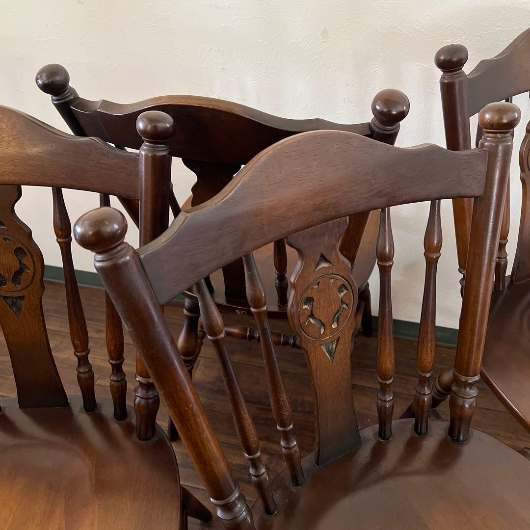 k788 飛騨産業 キツツキ ウィンザーチェア 4脚セット 和製ヴィンテージ