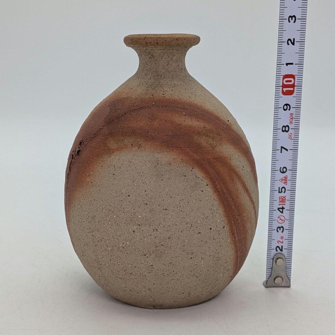 岡山県重要無形文化財 浦上善次 備前焼 緋襷徳利 共箱共布栞 とっくり 酒器