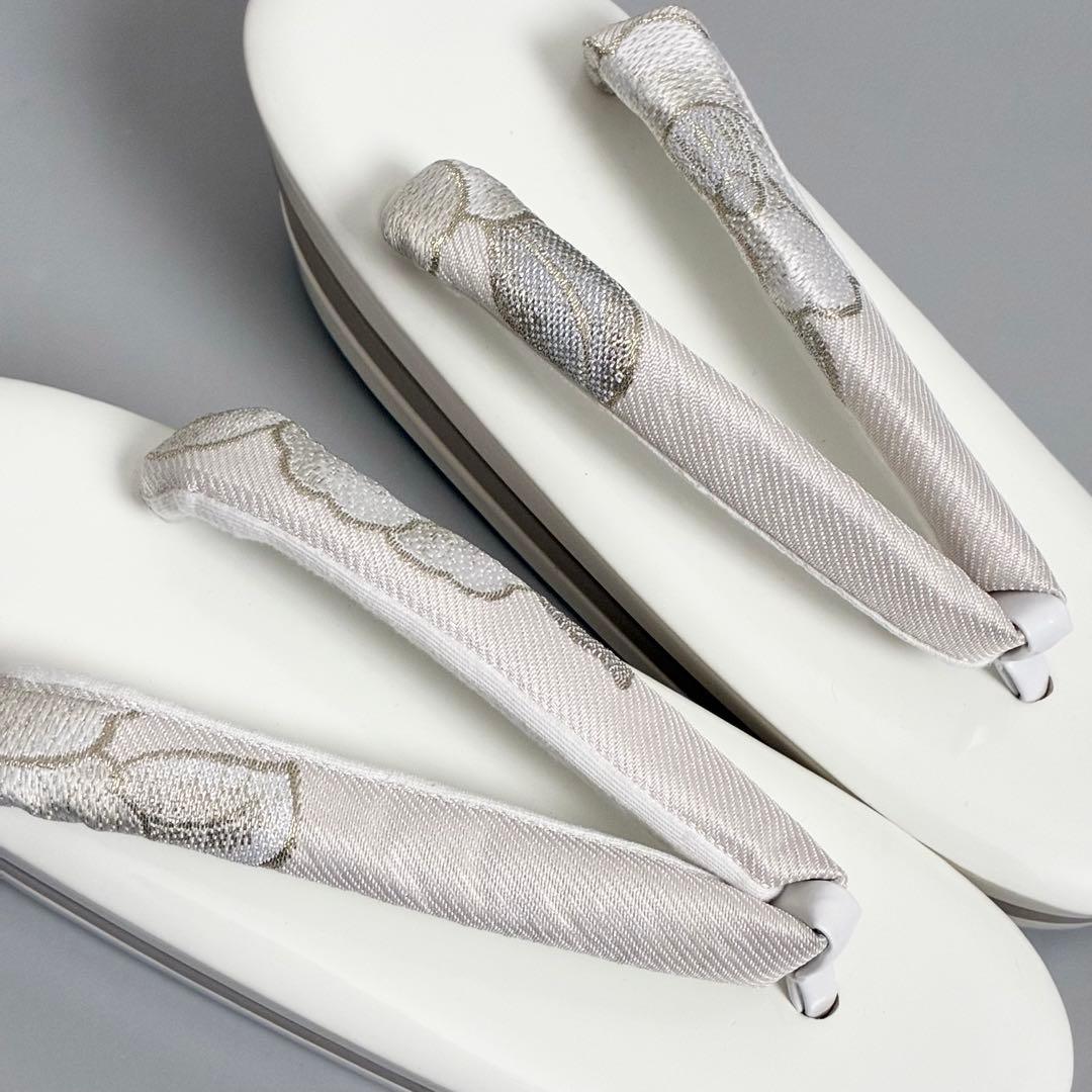 [白椿]織生地草履バッグセット　フリーサイズ　成人式　卒業式