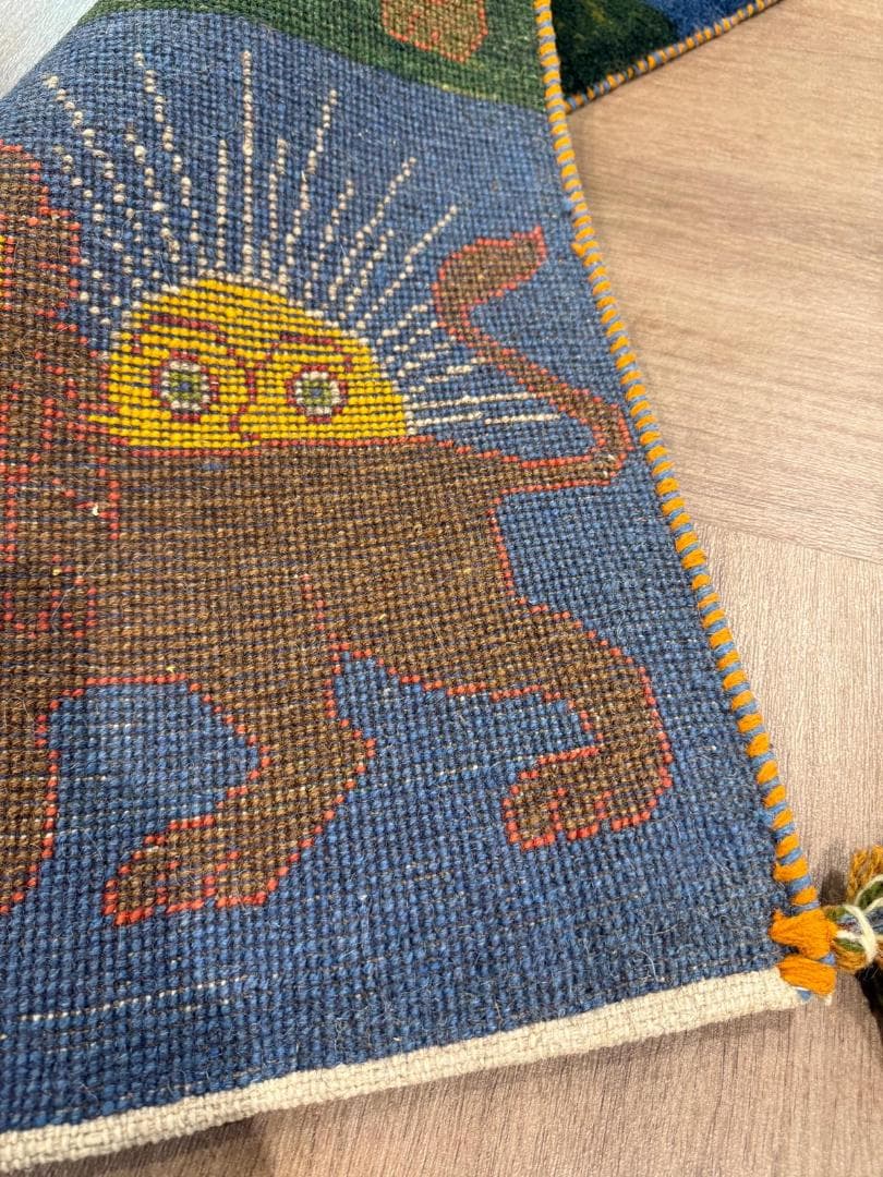 123x40cm ペルシャギャッベ ランナー (ギャベ) ペルシャ絨毯 ギャッベ