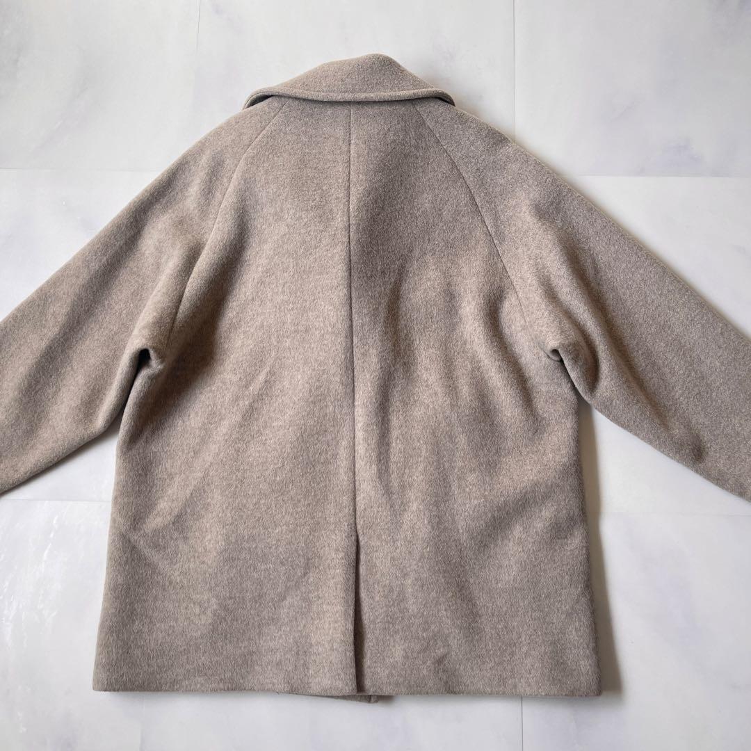 22AW ticca ティッカ ショートピーコート オーバーサイズ ベージュ F