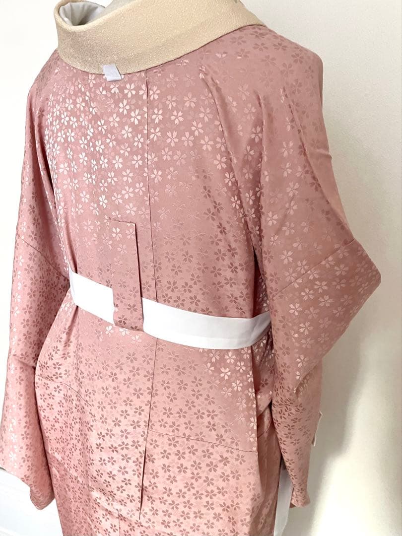 colon様リクエストしつけ付き 黄色色無地 正絹着物 長襦袢 雪輪帯セット