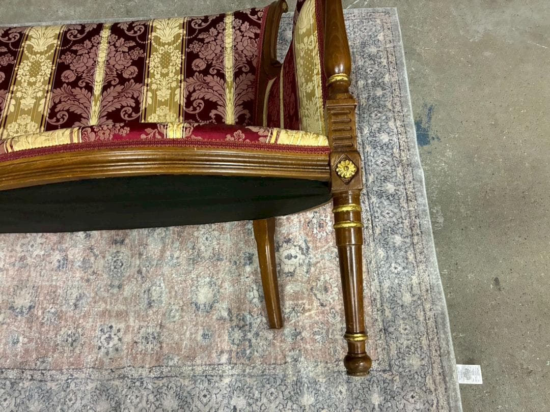 イタリア製 クラシック ソファ オットマン セット ヴィンテージ調