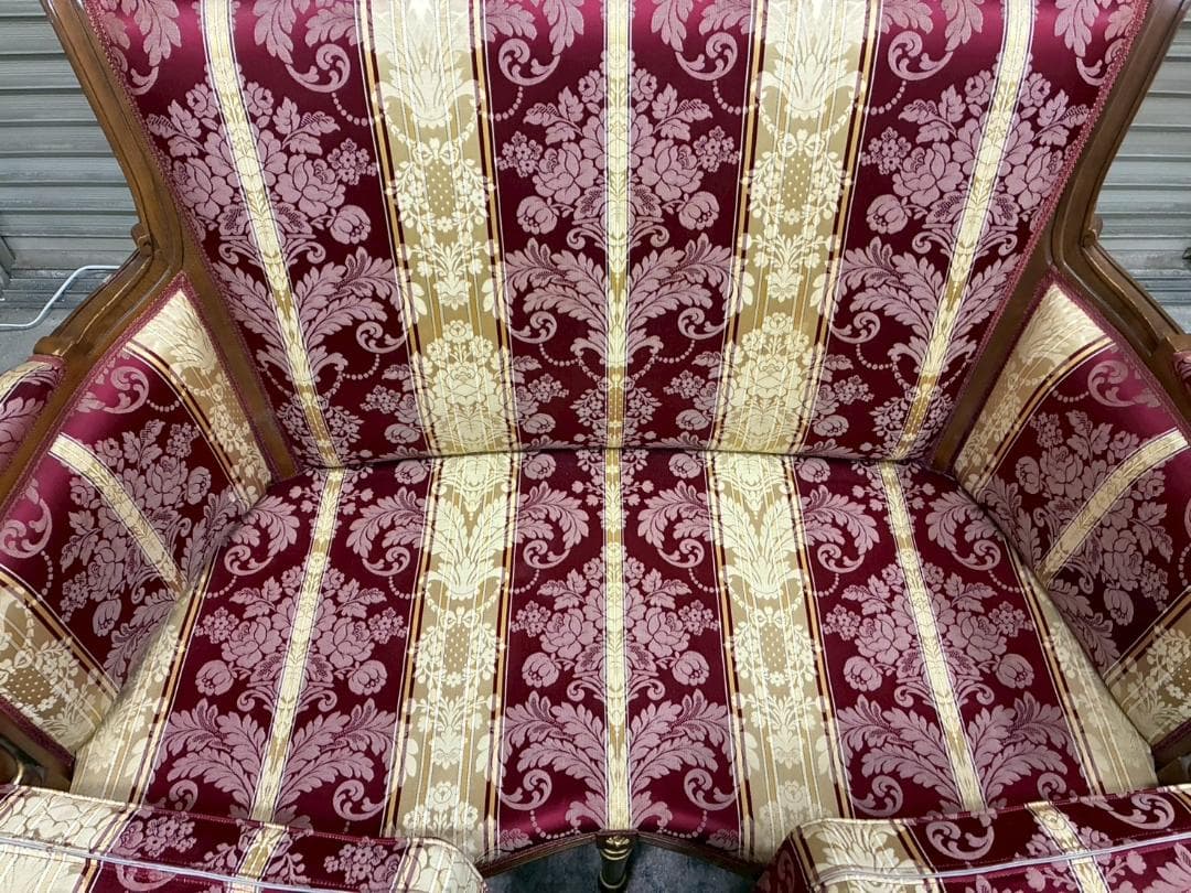 イタリア製 クラシック ソファ オットマン セット ヴィンテージ調