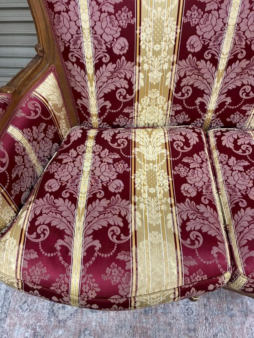 イタリア製 クラシック ソファ オットマン セット ヴィンテージ調