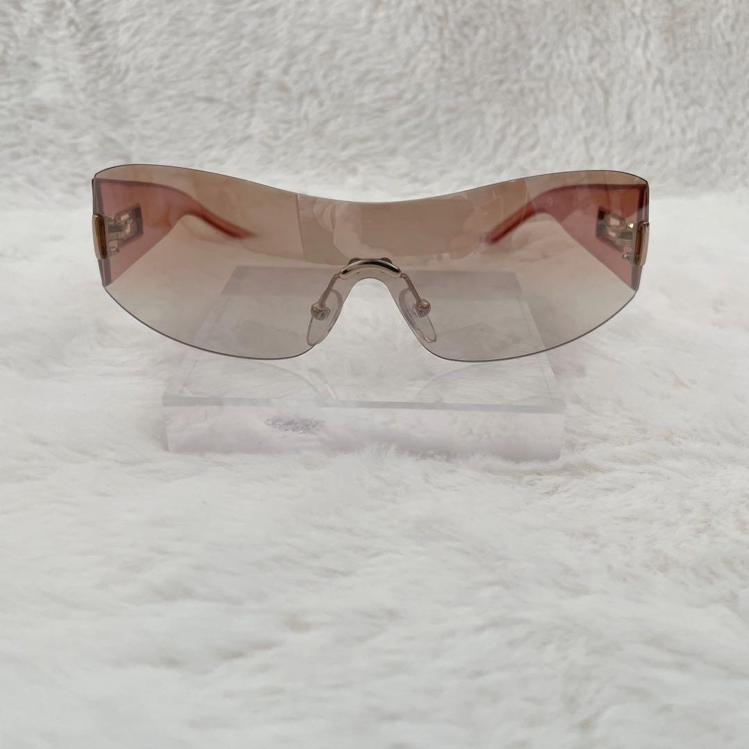 【希少品】FENDI サングラス ピンク ユニセックス ヴィンテージ シールド