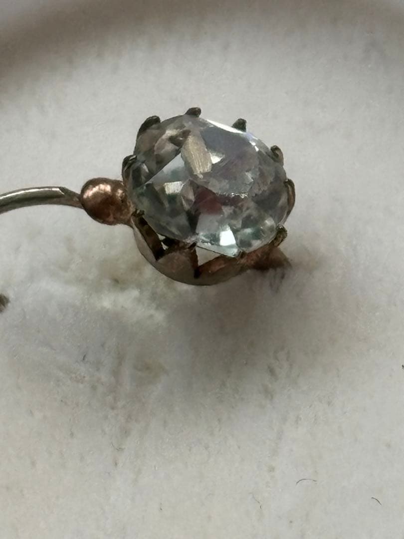 アンティーク ピアス フランスアンティーク ヨーロッパ クリスタル ガラス