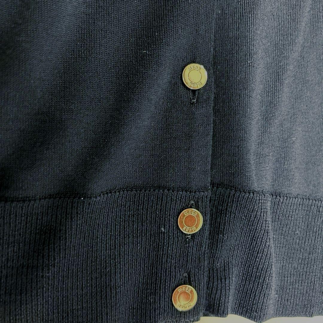 2023ドゥーズィエムクラス定価30800円FF30クルーネックカーディガン 黒