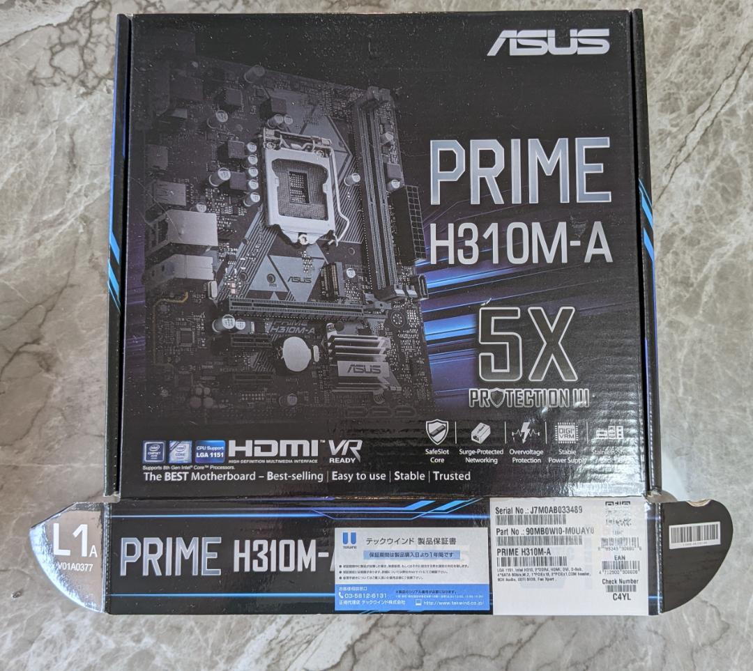 ASUS H310M-A + CPU i3 ＋ メモリ8GB