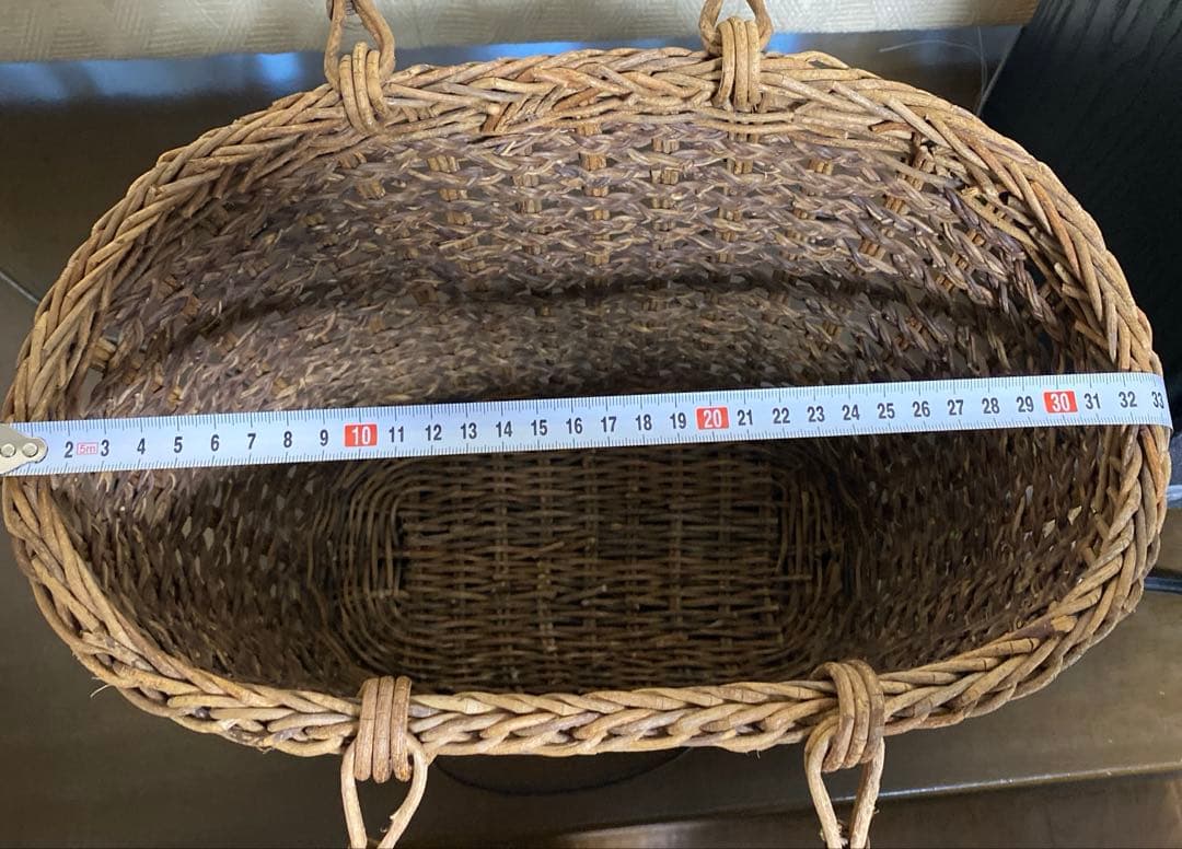 美品　国産　あけび　かごバック