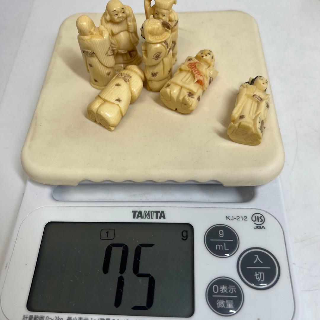 極上　七福神　共箱　75g 東K8-0111☆2F タサチ