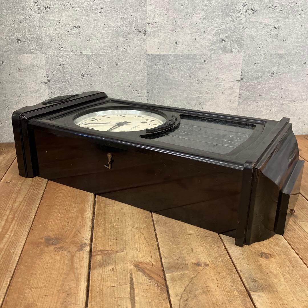 ジャンク品 昭和レトロ 当時物 精工舎 14日巻 手巻時計 柱時計 壁掛け時計